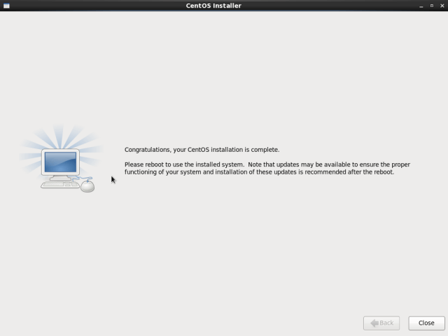 CentOS 6.10 Installation Complete