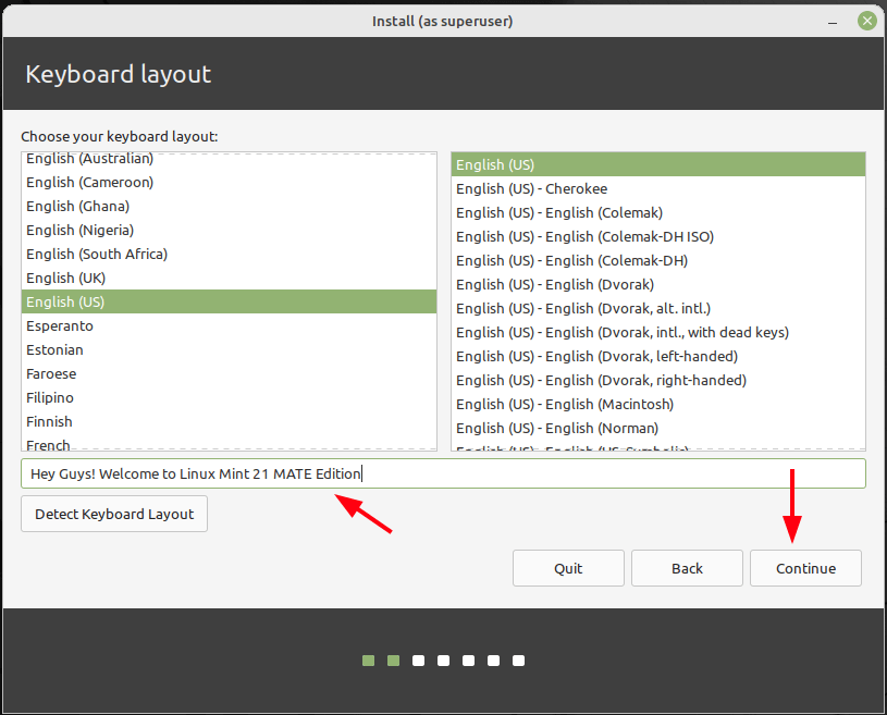 Linux Mint Keyboard