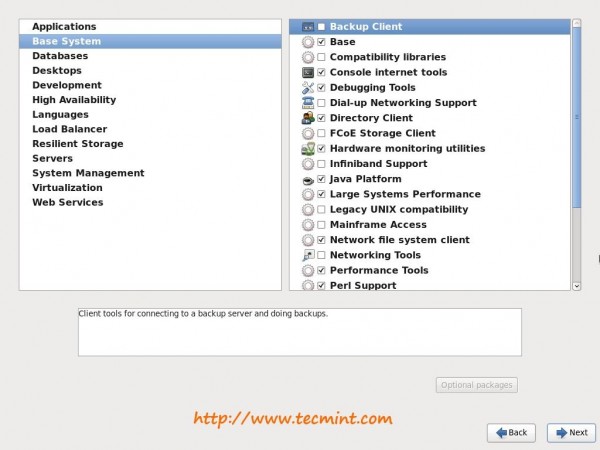 Select Installation Applications