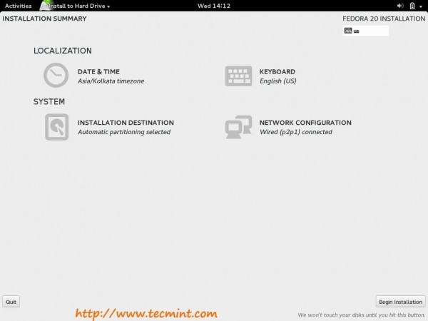 Installation Summary