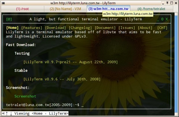 Lilyterm de Terminal