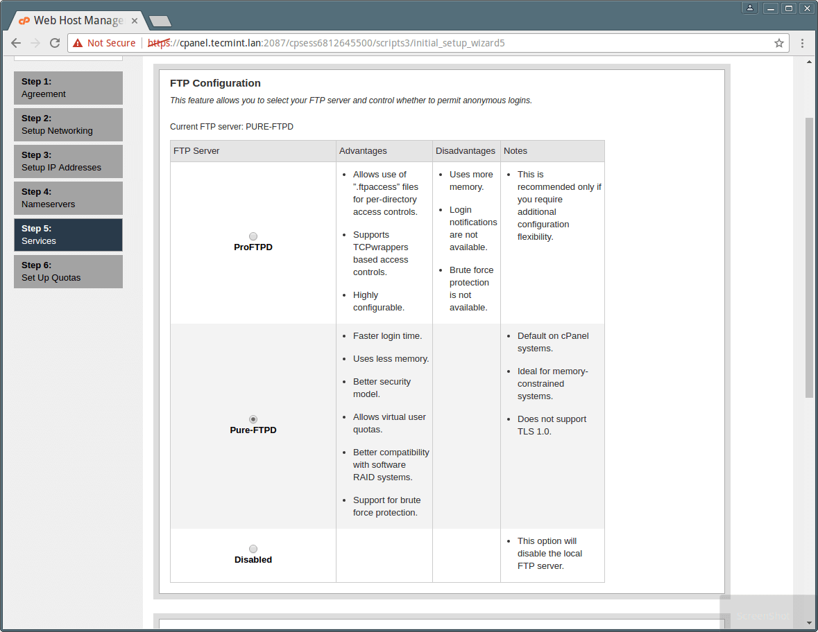 cPanel WHM FTP Setup