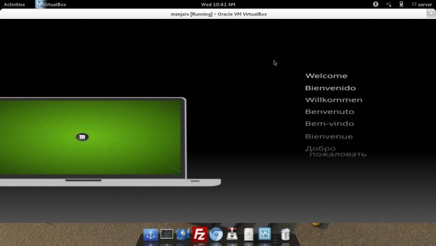 Welcome Screen Manjaro