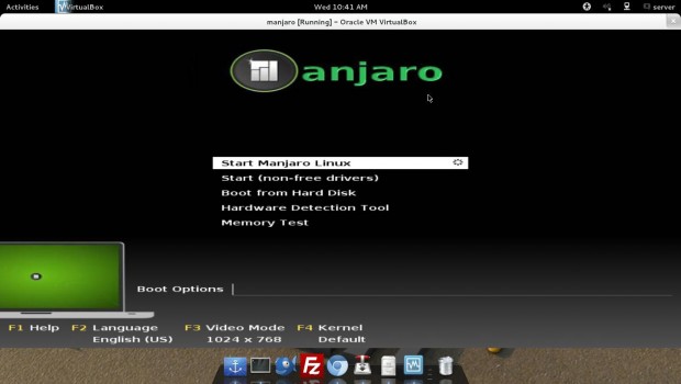 Manjaro Boot Menu