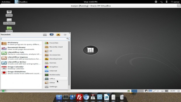 Manjaro Menu View
