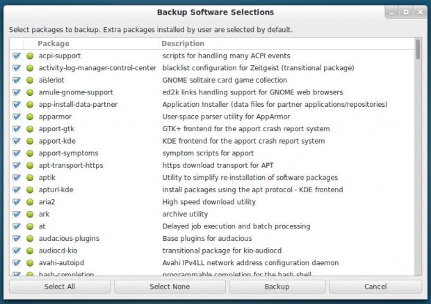 Aptik Software Selections