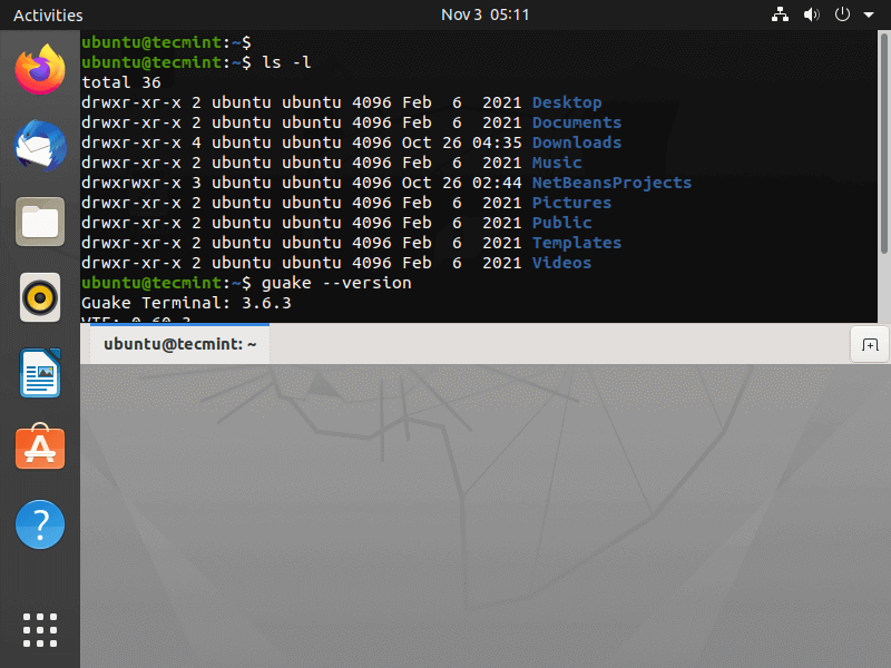 Guake Terminal for Linux