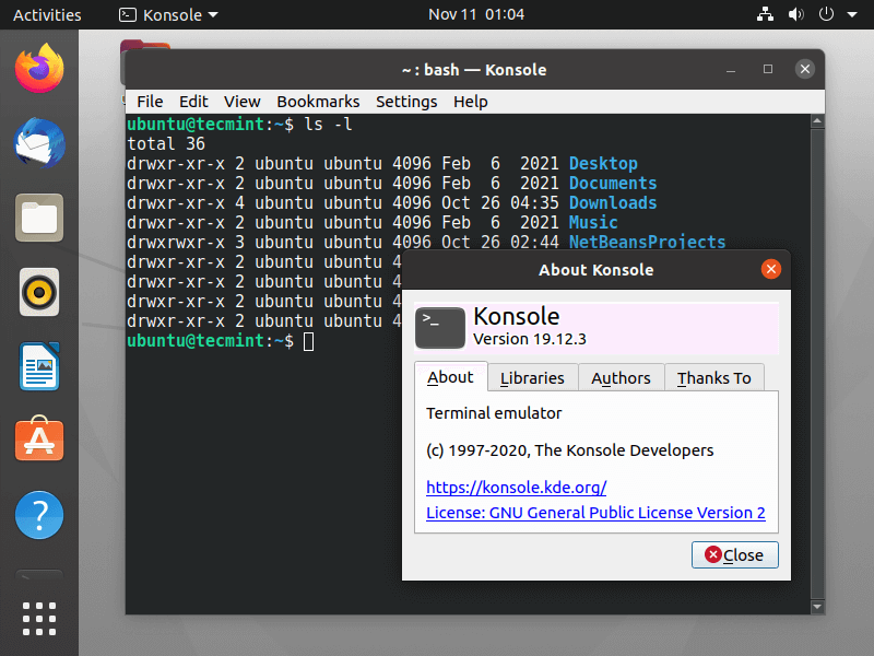 Konsole Terminal for Linux