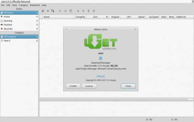 uGet Version: 2.0
