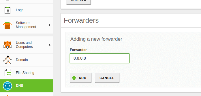 Add DNS Forwarders