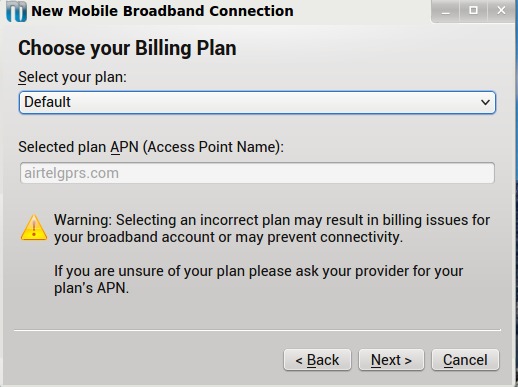 Select Billing Plan