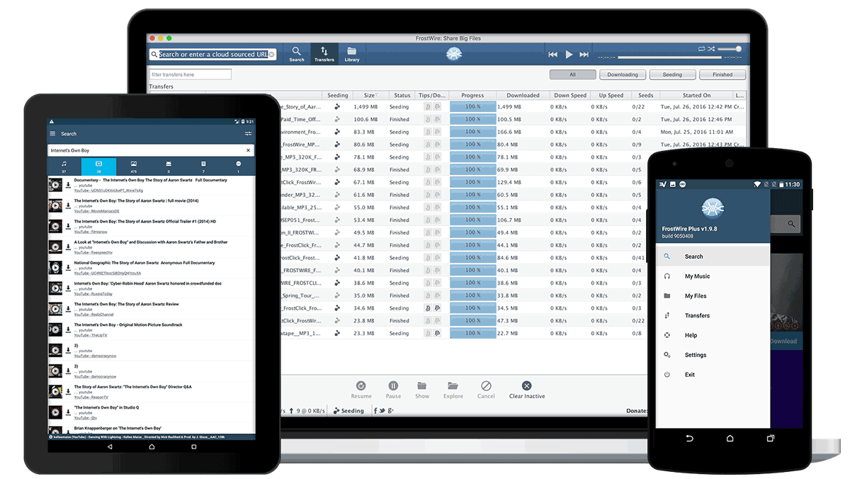 FrostWire - Downloader, BitTorrent – klient och mediaspelare