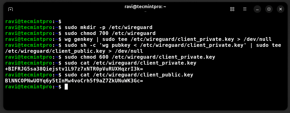 Generate WireGuard Client Keys