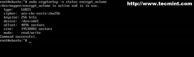 Encrypted Partition Status
