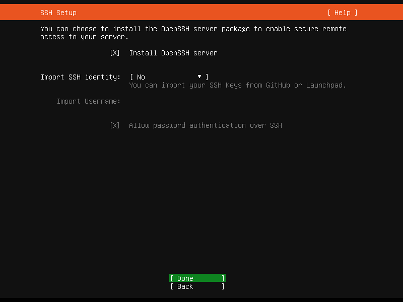 Ubuntu Server SSH