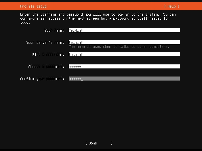 Ubuntu Server User