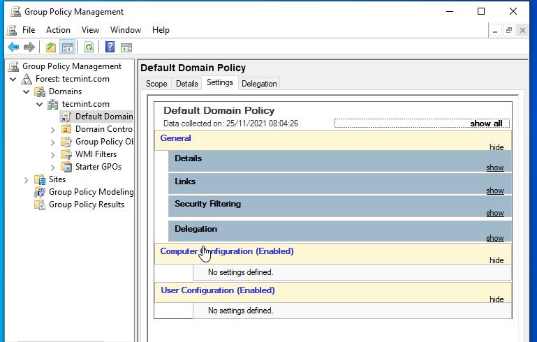 Windows Groups Policy Management
