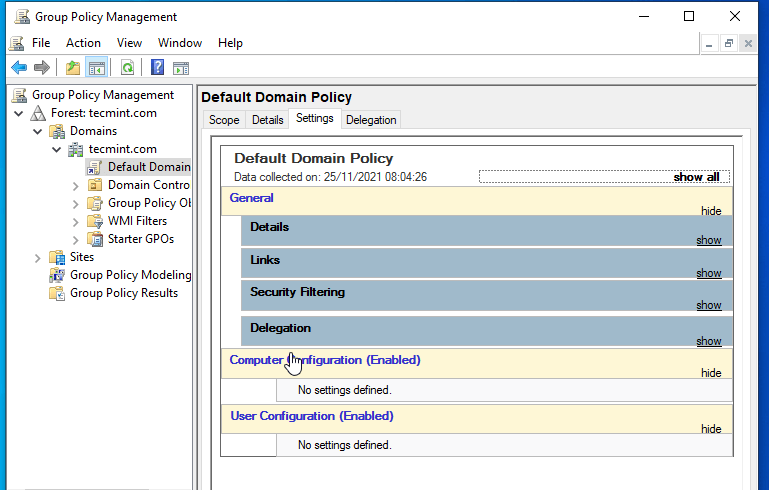 Gestión de políticas de grupo de Windows