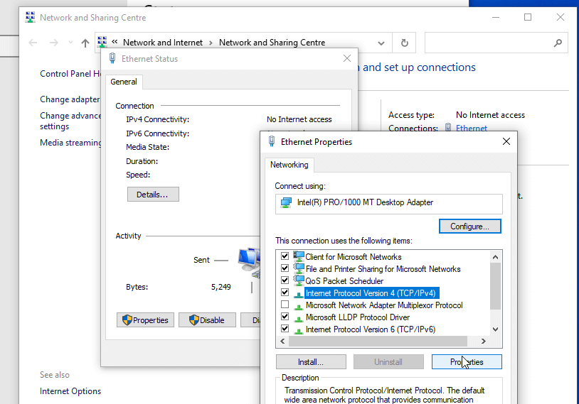 Windows Network Properties