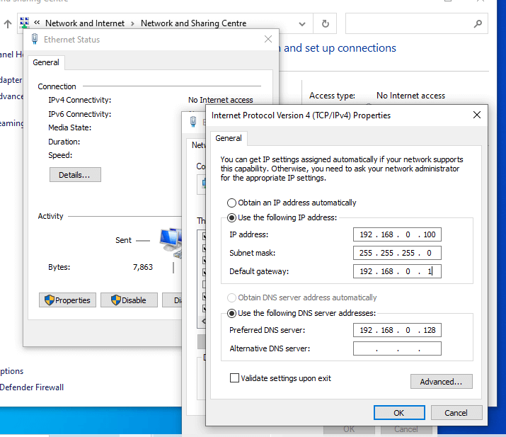 Windows Network Settings