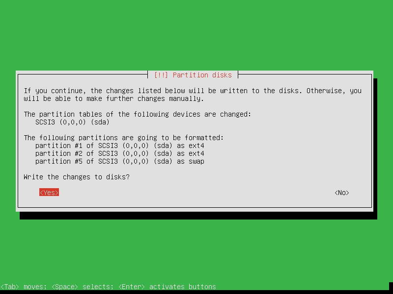 Zentyal Partitioning Changes