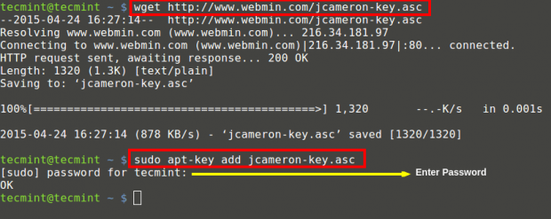 Add Webmin GPG Key on UbuntuAdd Webmin GPG Key on Ubuntu
