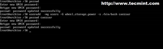 Add Root Password