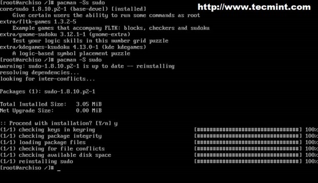 Install sudo Package