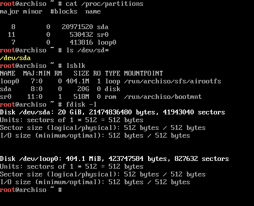 Sprawdź Arch Linux Disk