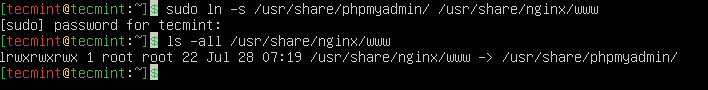 Create Symlink for PhpMyAdmin