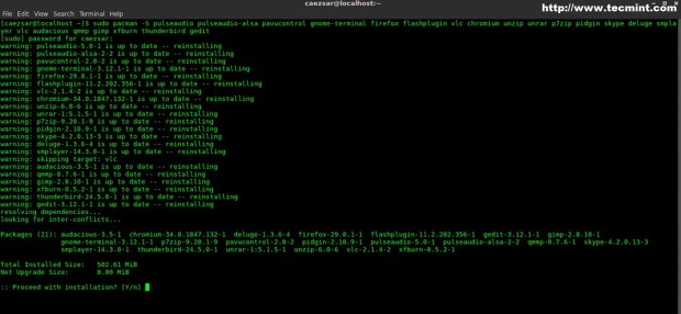 Install Basic Softwares in Arch Linux