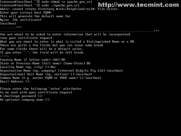 Store Apache Certificates and Keys