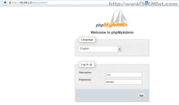 Access PhpMyAdmin Web Interface