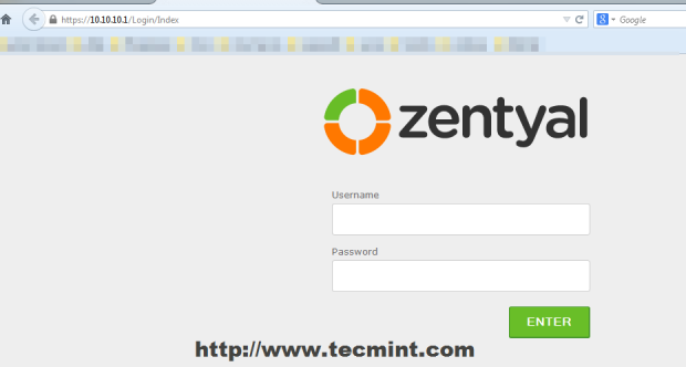 Login to Zentyal PDC Web