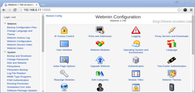 Install Webmin in Linux