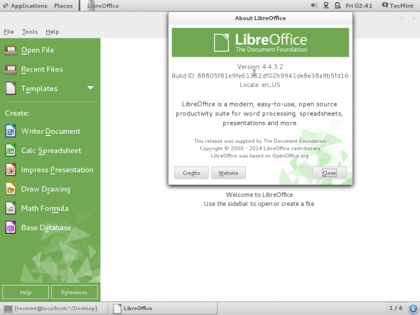 LibreOffice About