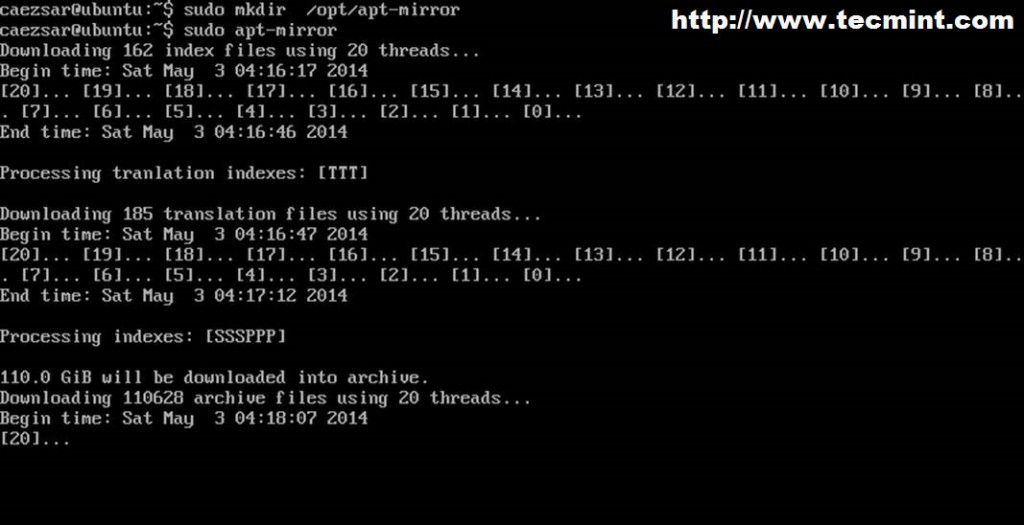 Setup Local Repositories with 'aptmirror' in Ubuntu and Debian Systems