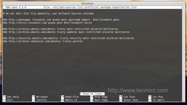 Add Linux Mint 17 Repository