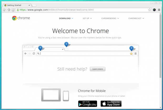 Welcome Google Chrome