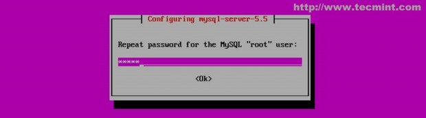 Confirm MySQL Password