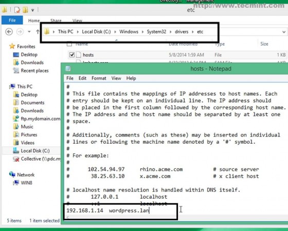 Add Hostname in Host File