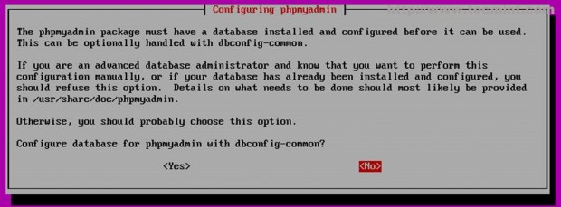Configure Database for PhpMyAdmin