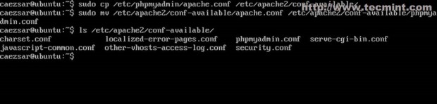 Copy PhpMyAdmin Configuration