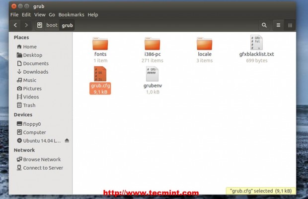 Open grub.cfg File