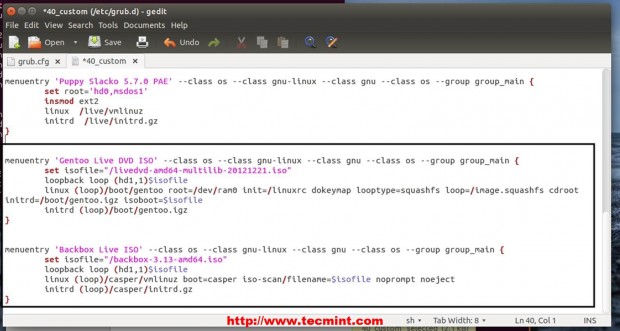 Add BlackBox and Gentoo Boot Kernel Parameters