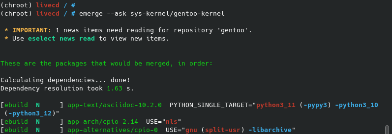 Build Kernel Gentoo Patches