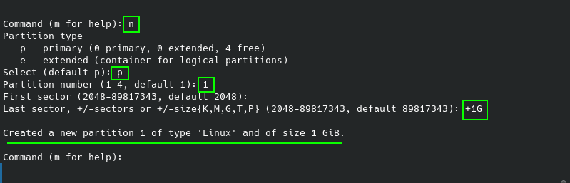 Create Boot Partition