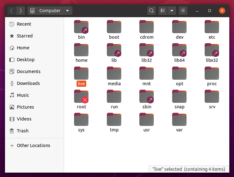  Crear directorio en la ubicación raíz de Ubuntu 