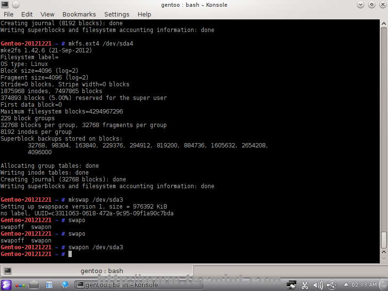 Gentoo Linux Step by Step Installation Guide with Screenshots Part 1