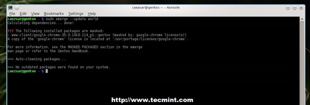 Actualizar Gentoo Linux